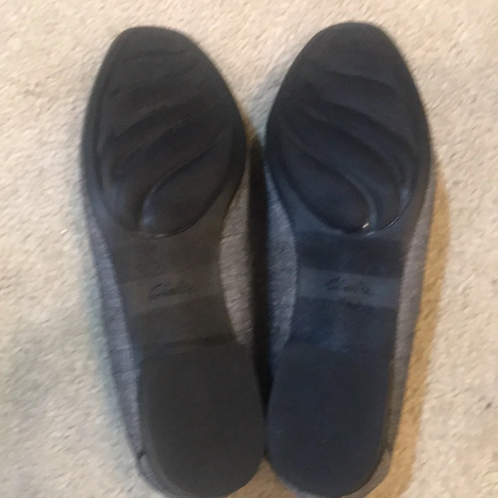 NWOT Clarks Artisan Tweed Gray/Black Slip On Loafer Style Shoes-Size 9M